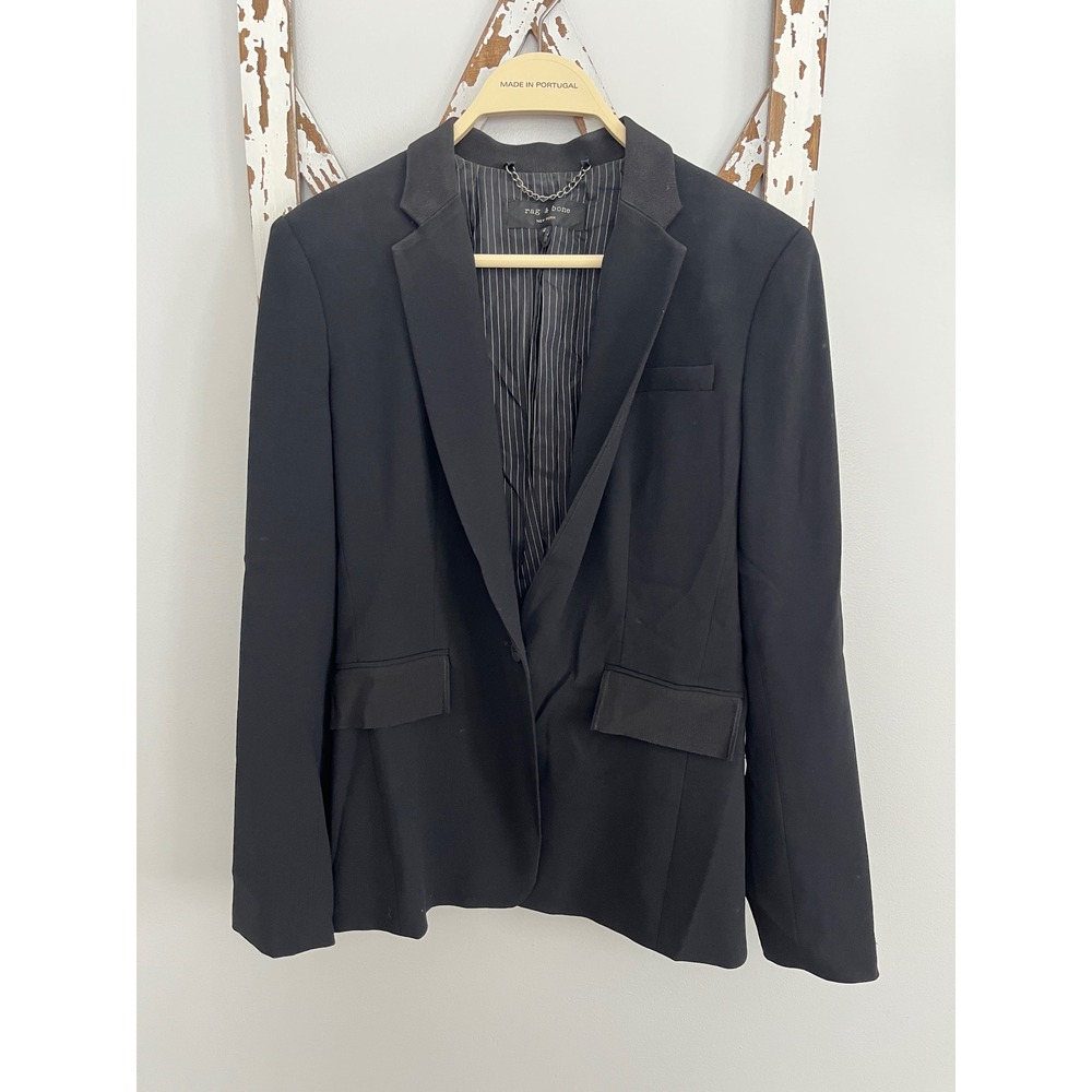 Rag & bone black Rylie Blazer Black Made in USA EUC Size 4